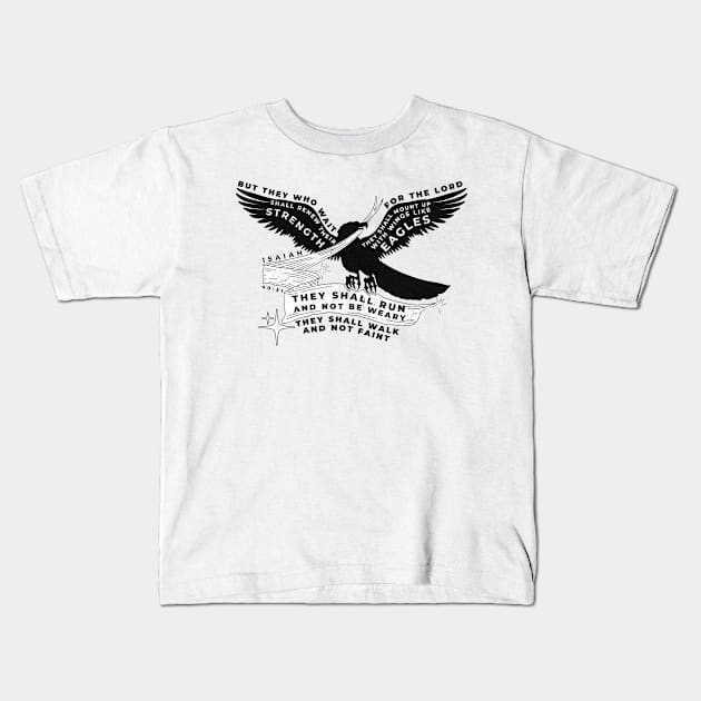 They Who Wait For The Lord Kids T-Shirt by Prince Ramirez